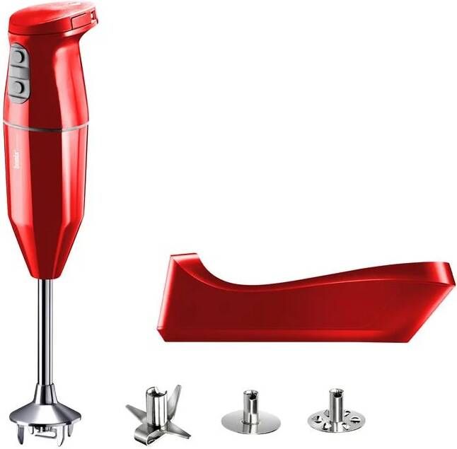 Bamix Cordless PLUS staafmixer rood met booster