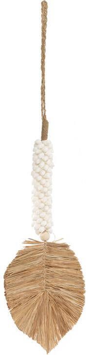 Bazar Bizar De Raffia & Schelpen Hangdecoratie Wit Naturel