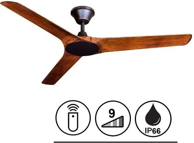 Beacon Lucci Air Plafondventilator Abyss Brons | Koa Ø 142cm IP66 incl.