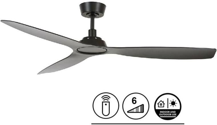 Beacon Lucci Air Plafondventilator Airfusion Moto Zwart Ø 132cm Incl.