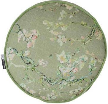 Beddinghouse x Van Gogh Museum Round Blossom Sierkussen Ø 40 cm Groen