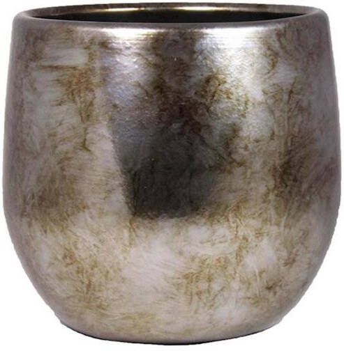 Bela Arte Plantenpot keramiek goud glans D23-H21 cm