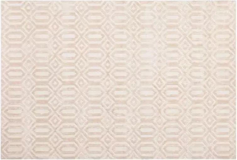 Beliani ADATEPE Laagpolig vloerkleed Beige 160 x 230 cm Viscose