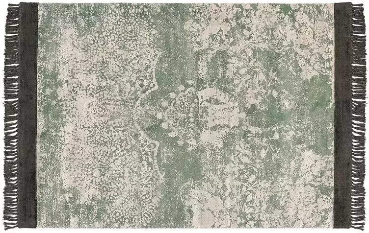 Beliani AKARSU Vloerkleed Groen 160 x 230 cm Viscose
