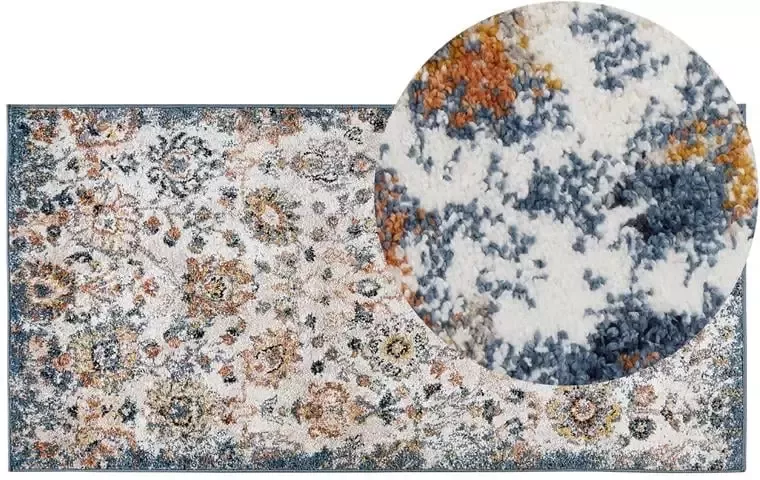 Beliani AKORI Vintage vloerkleed Multicolor 80 x 150 cm Polypropyleen - Foto 3