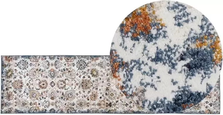 Beliani AKORI Vintage vloerkleed Multicolor 80 x 300 cm Polypropyleen - Foto 2
