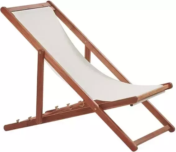 Beliani ANZIO Strandstoel Donkere houtkleur Polyester