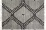 Beliani ARBAA Laagpolig vloerkleed Zwart 160 x 230 cm Katoen - Thumbnail 1