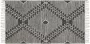 Beliani ARBAA Laagpolig vloerkleed Zwart 80 x 150 cm Katoen - Thumbnail 1