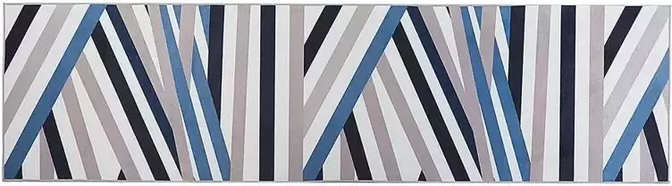 Beliani ARTHUR Laagpolig vloerkleed Multicolor 80 x 300 cm Polyester