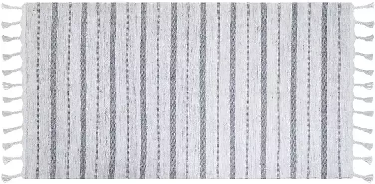 Beliani BADEMLI Vloerkleed Wit 80 x 150 cm Synthetisch materiaal