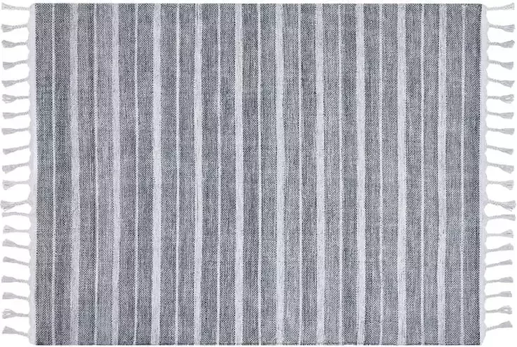 Beliani BADEMLII Vloerkleed Lichtgrijs 140 x 200 cm Polyester