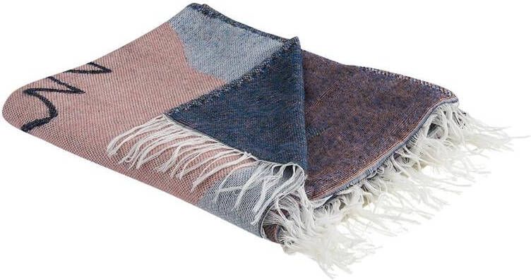 Beliani BAIDI Plaid Lichtblauw 130 x 170 cm Polyester