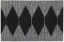 Beliani BATHINDA Laagpolig vloerkleed Zwart 160 x 230 cm Katoen - Thumbnail 1