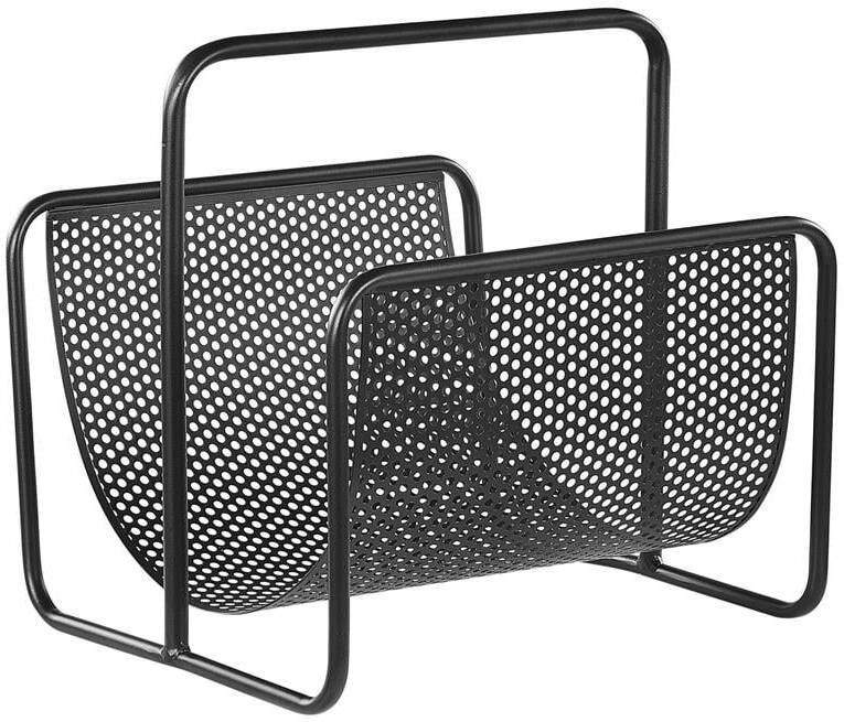 Beliani BELA tijdschriftenrek Zwart IJzer