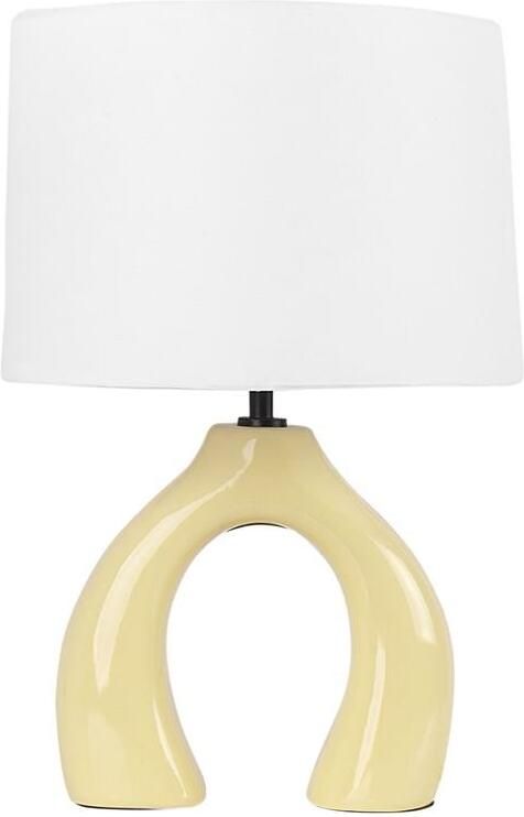 Beliani ABBIE Tafellamp Geel Keramiek