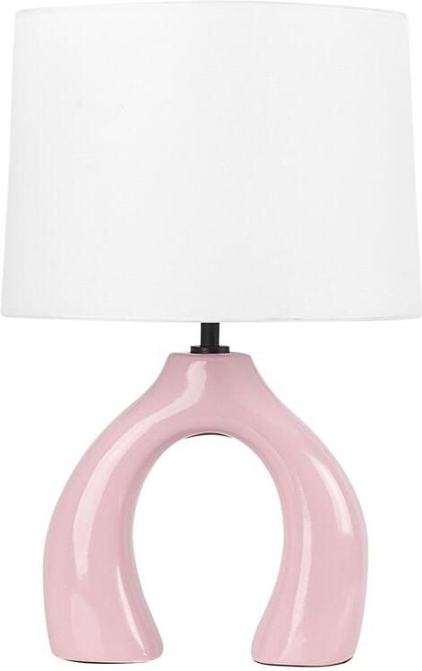 Beliani ABBIE Tafellamp Roze Keramiek