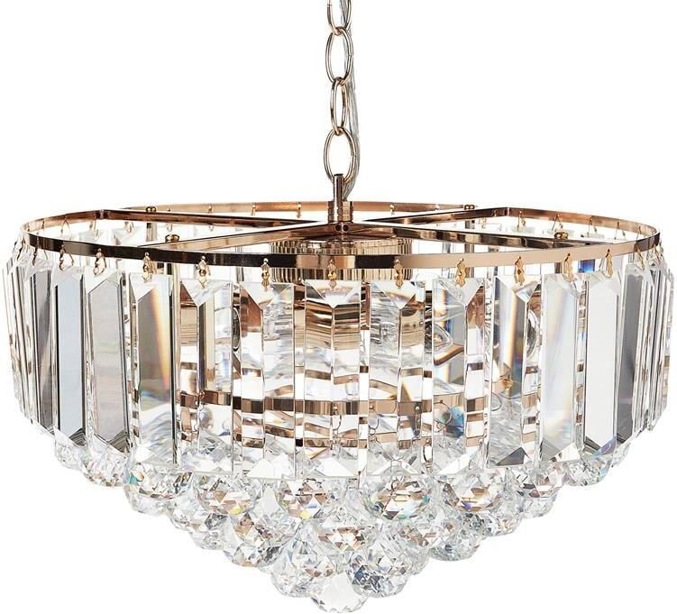 Beliani ACHEIRO Kroonluchter Goud 49 cm Kristal