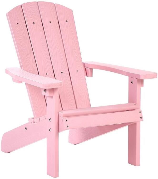 Beliani ADIRONDACK Kindertuinstoel Roze Kunsthout