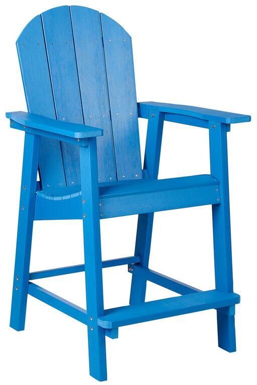 Beliani ADIRONDACK Tuin barkruk Blauw Kunsthout