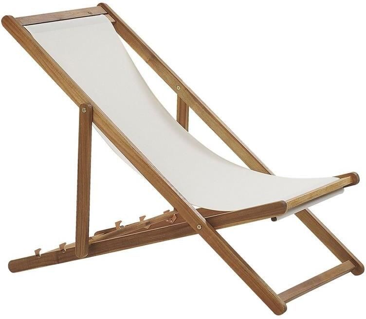 Beliani ANZIO Ligbed Lichte houtkleur Polyester