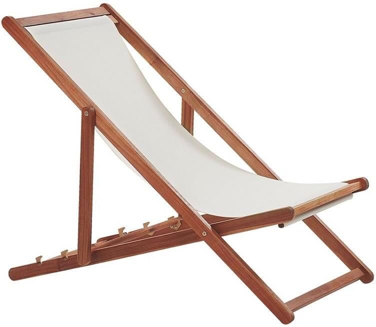 Beliani ANZIO Strandstoel Donkere houtkleur Polyester