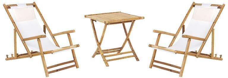 Beliani -ATRANI|SPELLO-Bistroset voor 2-Lichte houtkleur-Bamboehout