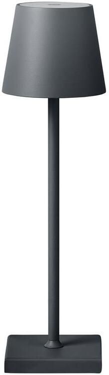 Beliani BACEIRO Tafellamp Donkergrijs Aluminium