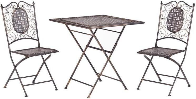 Beliani BORMIO Bistroset voor 2 Zwart IJzer