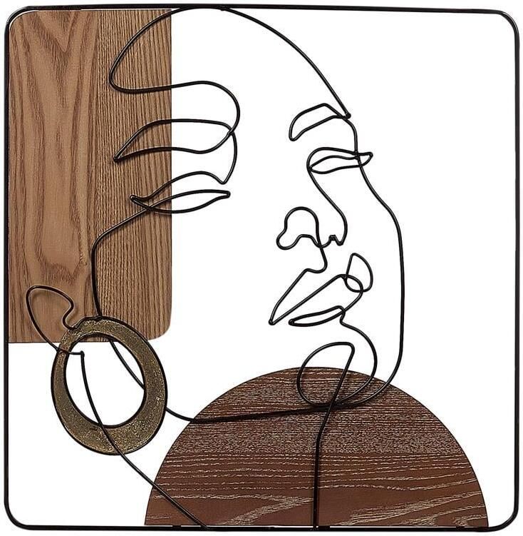 Beliani CALIFORNIUM Wanddecoratie Donkerbruin IJzer|MDF