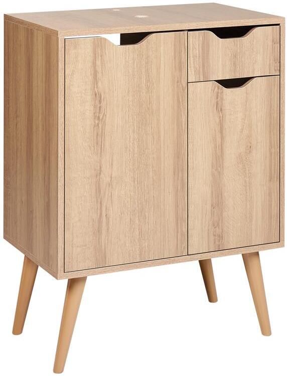 Beliani CANOAS Wastafelkast Lichtbruin 60 x 80 cm MDP - Foto 2