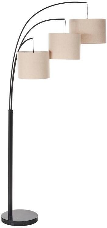 Beliani CARONI Staande lamp Beige|Zwart Metaal