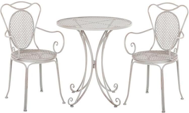 Beliani CILENTO Bistroset voor 2 Grijs IJzer