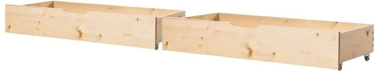 Beliani CRONAT Opberglades voor bed Lichtbruin Grenenhout