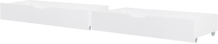 Beliani CRONAT Opberglades voor bed Wit Grenenhout