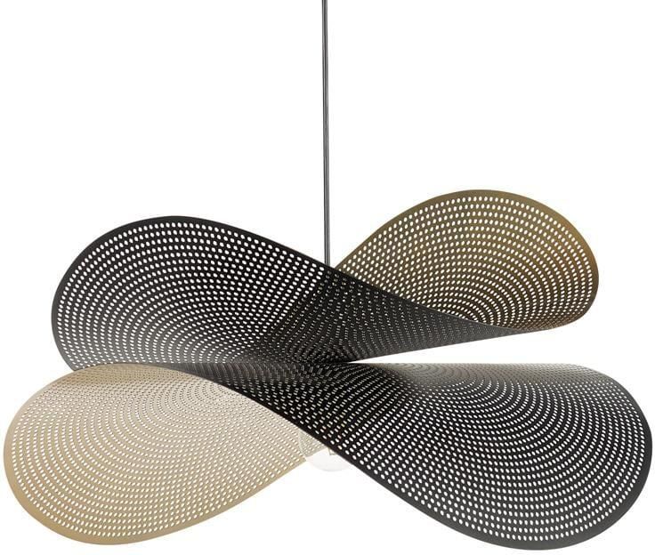 Beliani DOYLES- Hanglamp Zwart|Goud Metaal