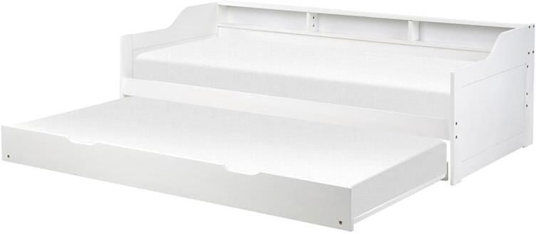 Beliani EDERN Onderschuifbed Wit 90 x 200 cm Hout