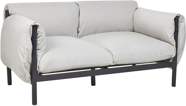 Beliani ESPERIA Tuinbank 2-zits Lichtgrijs Aluminium