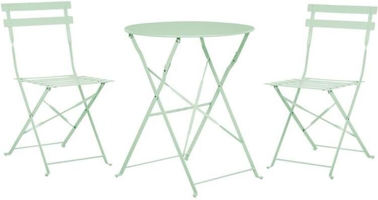 Beliani FIORI Bistroset voor 2 Groen Staal