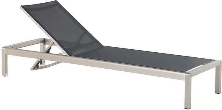 Beliani FOSSATO Strandstoel Zwart Aluminium