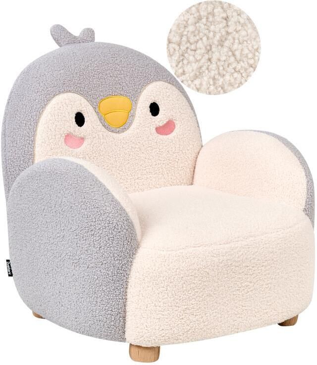 Beliani FYN Kinderfauteuil Grijs Bouclé