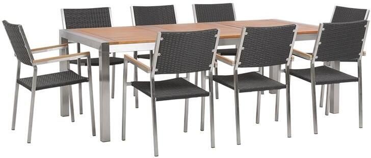 Beliani GROSSETO Eetkamerset voor 8 personen 220x100x74