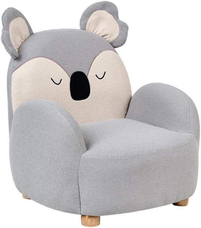 Beliani HERVIK Kinderfauteuil Grijs Polyester