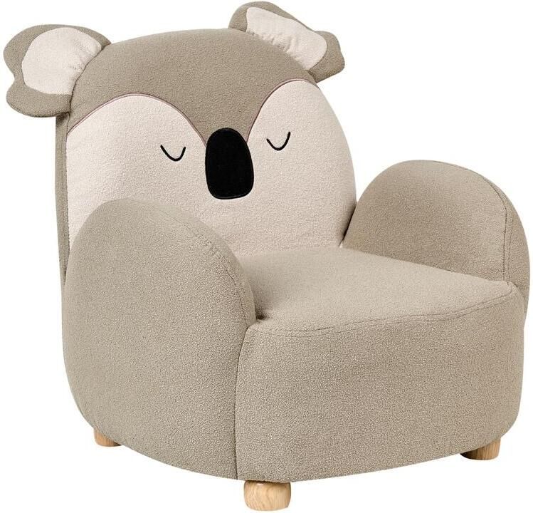 Beliani HERVIK Kinderfauteuil Taupe Polyester