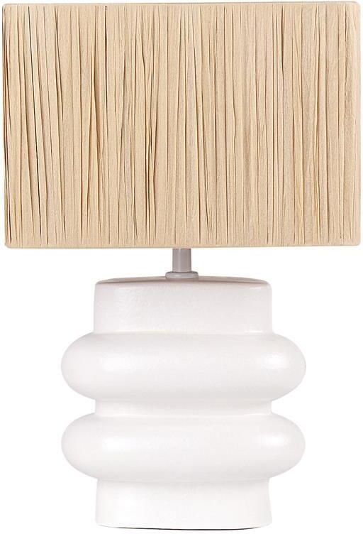 Beliani JUDY Tafellamp Wit Keramiek