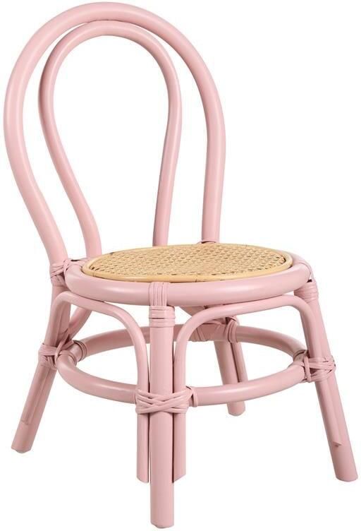 Beliani KALIVIA Kinderstoel Pastelroze Rotan