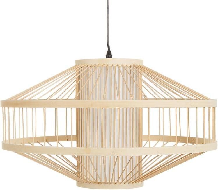 Beliani KARAJ Hanglamp Natuurlijk Bamboe