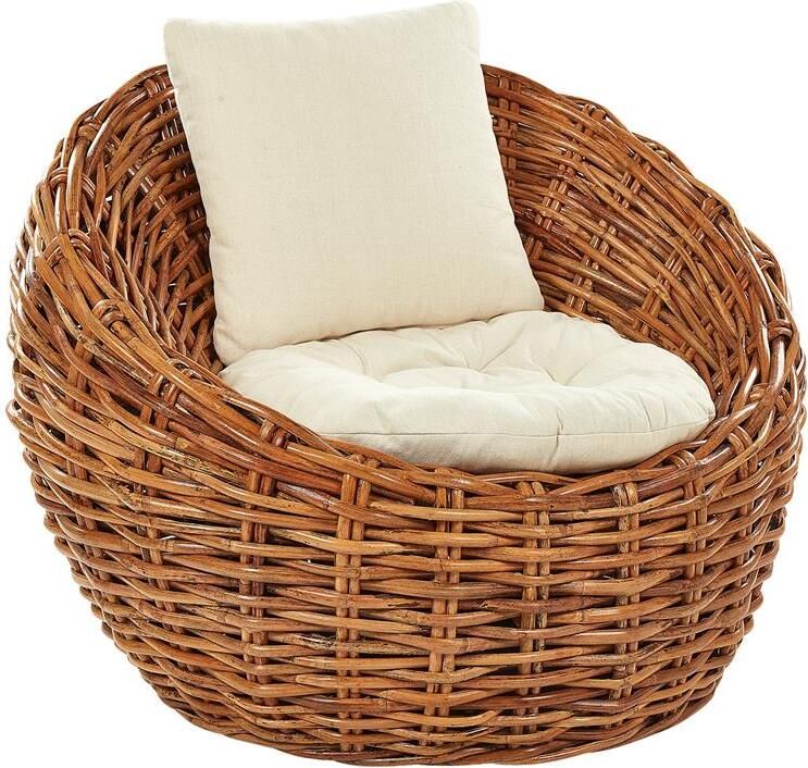 Beliani LERICI Tuinstoel Natuurlijk Rotan