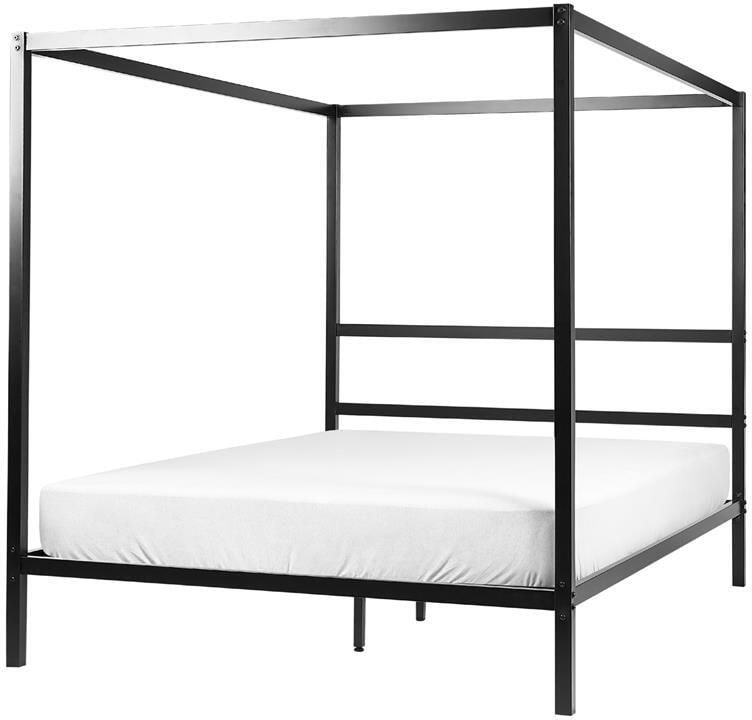 Beliani Hemelbed Metaal LESTARDS 160 x 200 cm Zwart - Foto 2