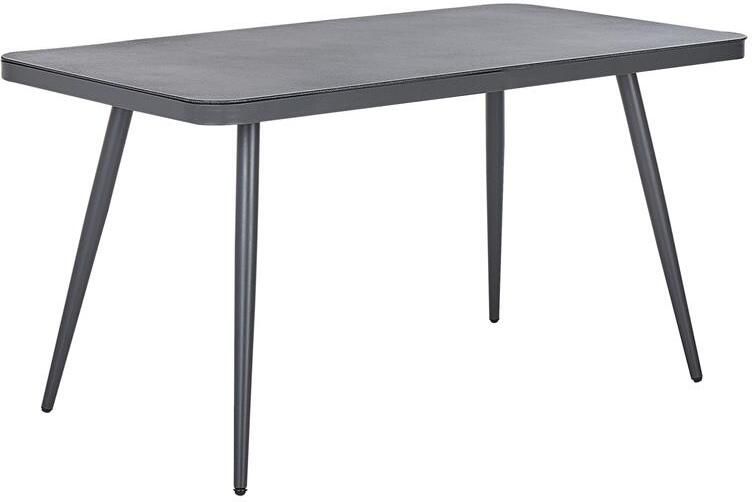 Beliani LIPARI Tuintafel Grijs 80 x 140 cm Aluminium